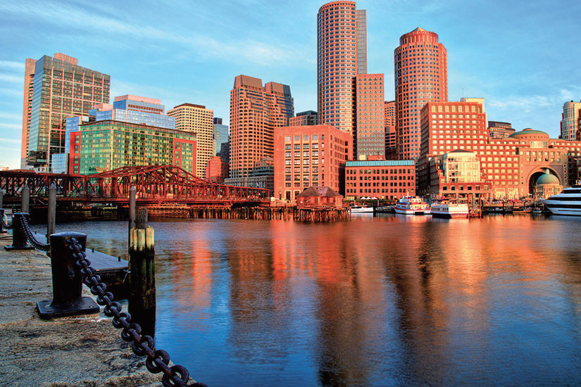 image Etats Unis Boston Financial district et Boston Harbor  it