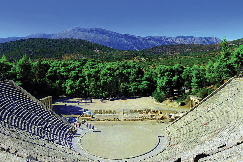 image Grece Sanctuaire Asclepios Theatre Epidaure  fo
