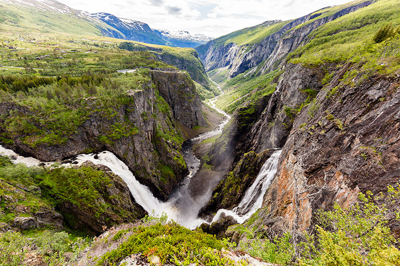 image Norvege Hardangervidda Voringsfossen cascades  it