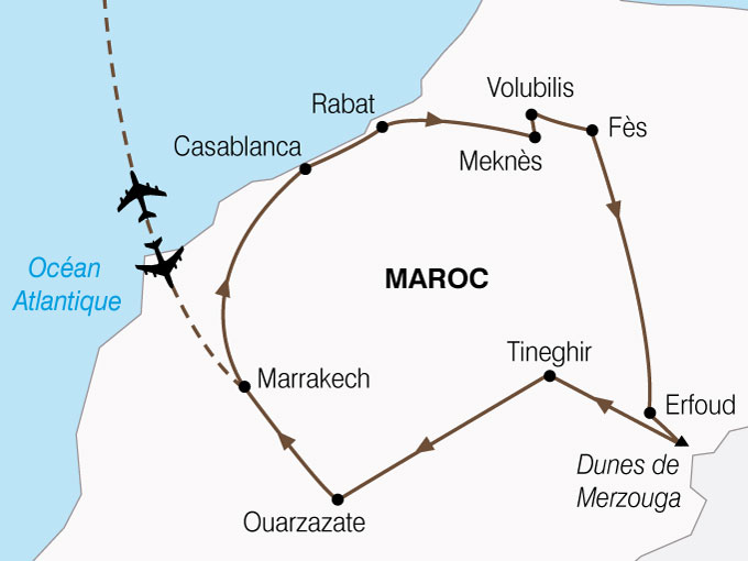 CARTE Maroc Cites Imperiales Magie Sud  shhiver 