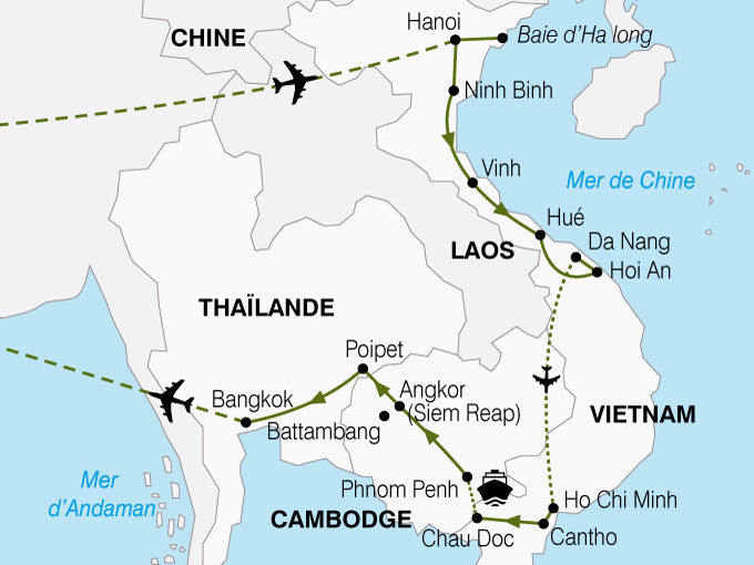 CARTE Vietnam Cambodge Richesses Mekong  shhiver 