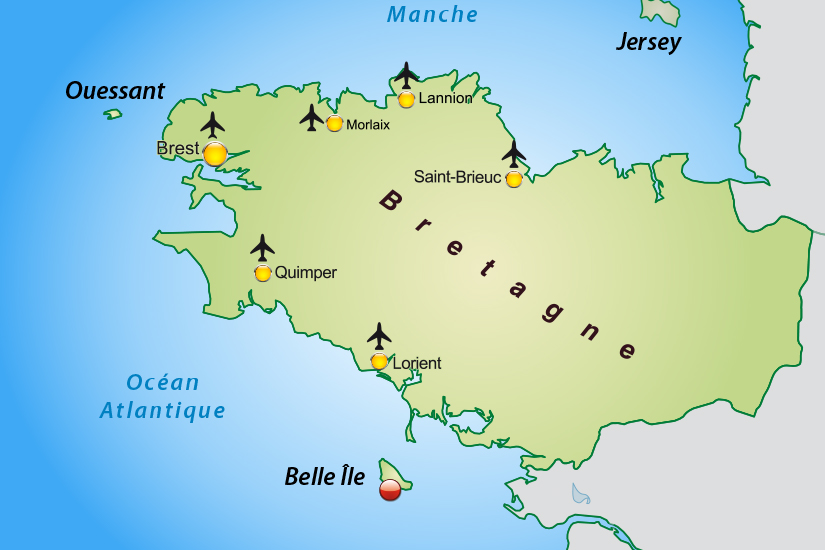 carte France Belle Ile en Mer avec Finist Air_355 