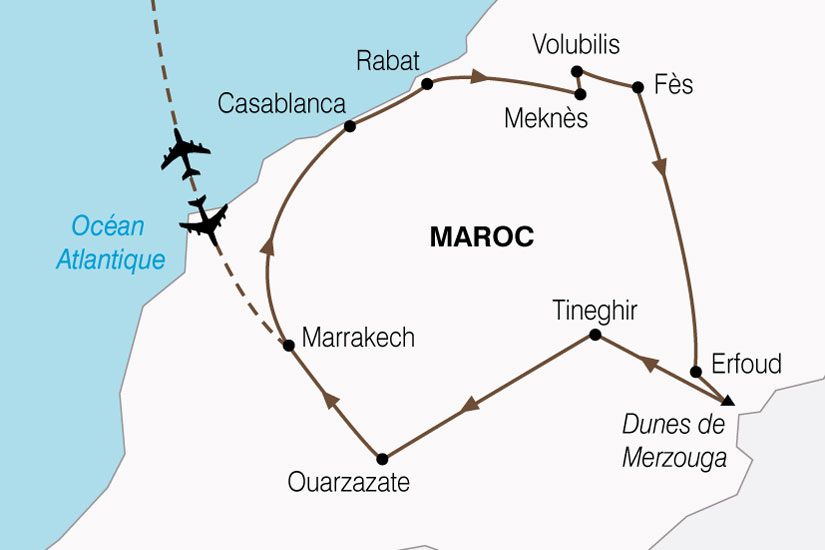 carte Maroc Cites Imperiales Magie Sud 269941