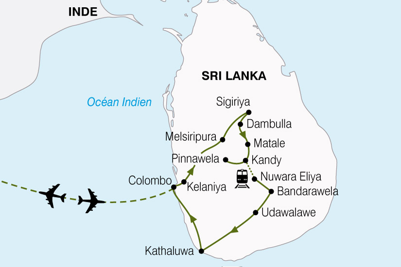 carte Sri Lanka Ile Aux Joyaux 