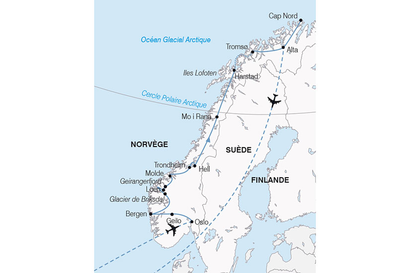carte lofoten cap nord Norvege 333746