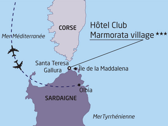 carte italie sardaigne hotel club marmorata village 